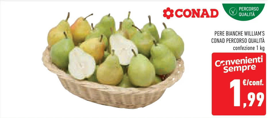 PERE BIANCHE WILLIAM'S CONAD PERCORSO QUALITÀ
