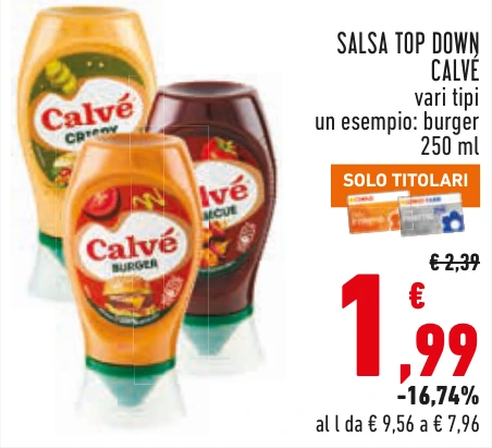 SALSA TOP DOWN CALVÉ