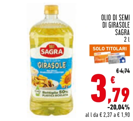OLIO DI SEMI DI GIRASOLE SAGRA