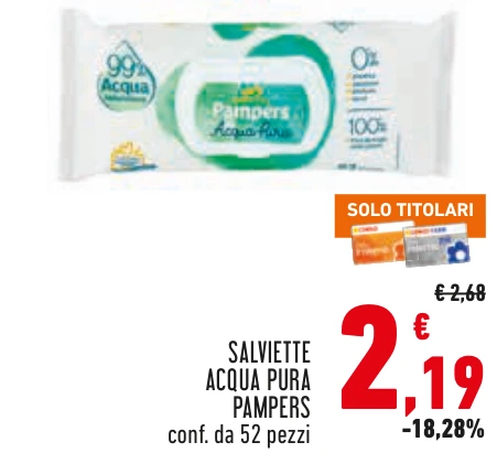 SALVIETTE ACQUA PURA PAMPERS