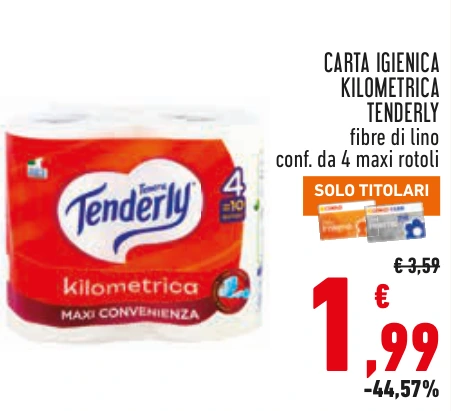 CARTA IGIENICA KILOMETRICA TENDERLY