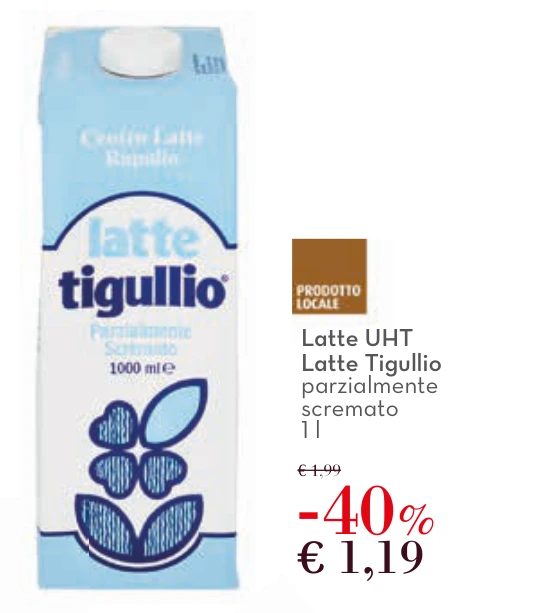 Latte UHT Latte Tigullio 1 l
