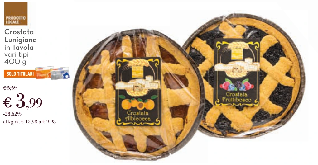 Crostata Lunigiana in Tavola 400 g