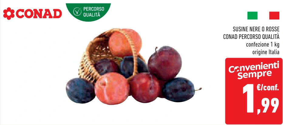 SUSINE NERE O ROSSE CONAD PERCORSO QUALITÀ
