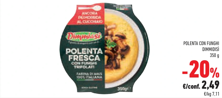 POLENTA CON FUNGHI DIMMIDISÌ