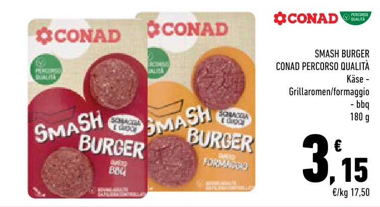 SMASH BURGER CONAD PERCORSO QUALITÀ
