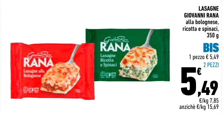 LASAGNE GIOVANNI RANA
