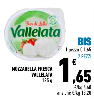 MOZZARELLA FRESCA VALLELATA