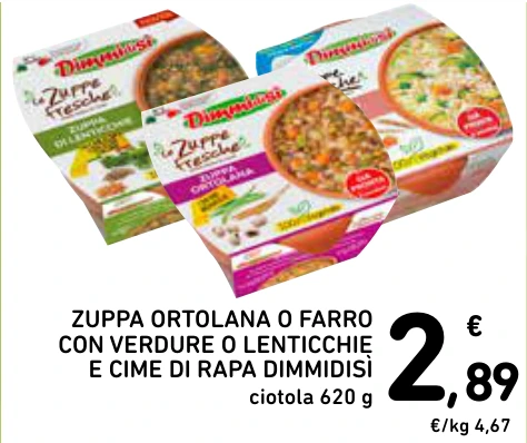 ZUPPA ORTOLANA O FARRO CON VERDURE O LENTICCHIE E CIME DI RAPA DIMMIDISÌ