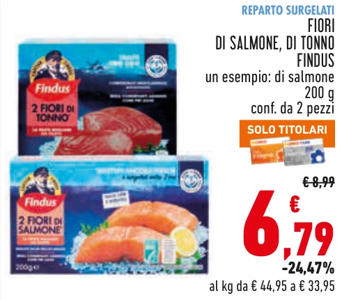 FIORI DI SALMONE, DI TONNO FINDUS