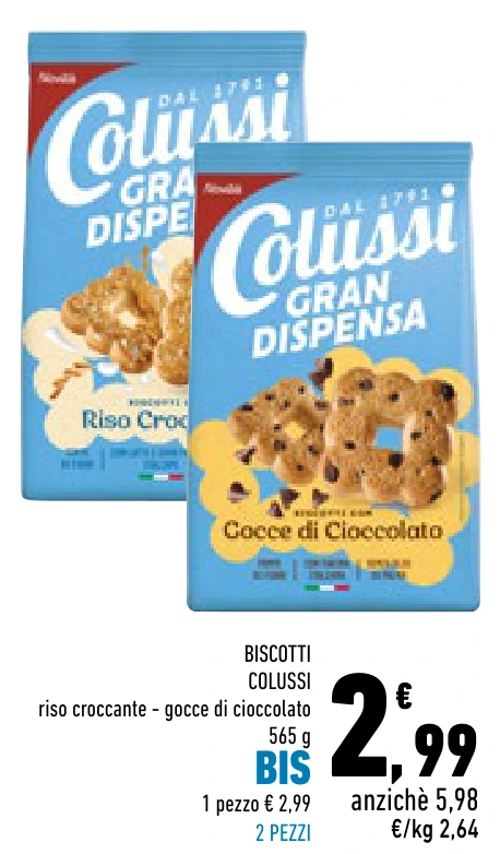 BISCOTTI COLUSSI BIS 2 PEZZI