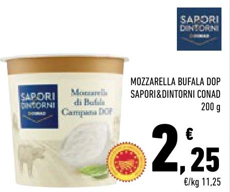 MOZZARELLA BUFALA DOP SAPORI&DINTORNI CONAD
