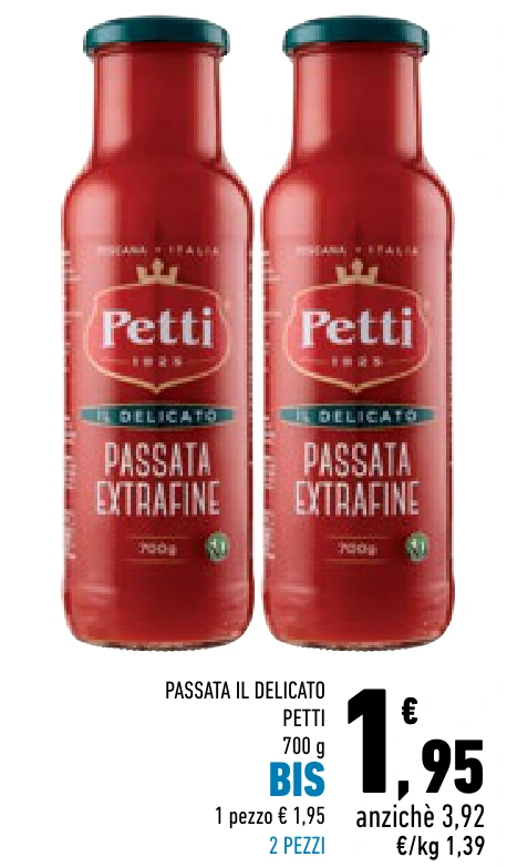PASSATA IL DELICATO PETTI BIS 2 PEZZI