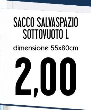 SACCO SALVASPAZIO SOTTOVUOTO L