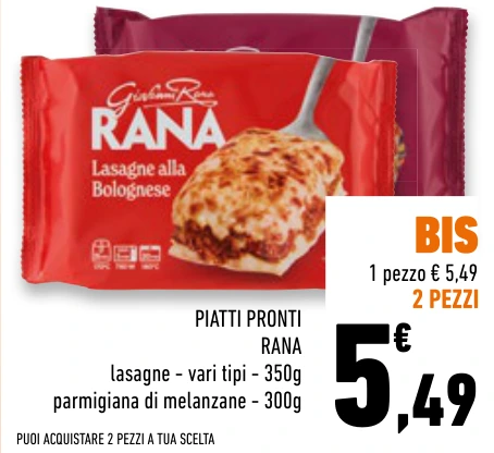 PIATTI PRONTI RANA