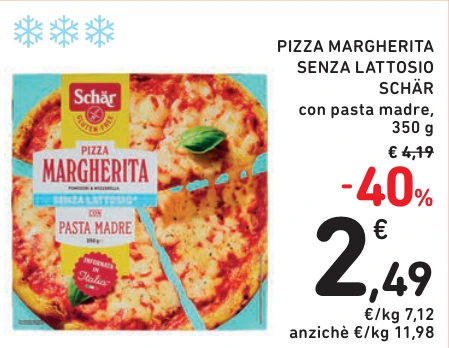 PIZZA MARGHERITA SENZA LATTOSIO SCHÄR