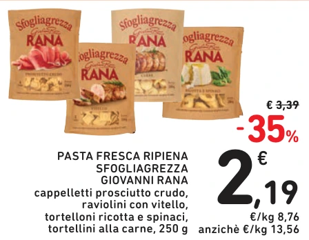 PASTA FRESCA RIPIENA SFOGLIAGREZZA GIOVANNI RANA