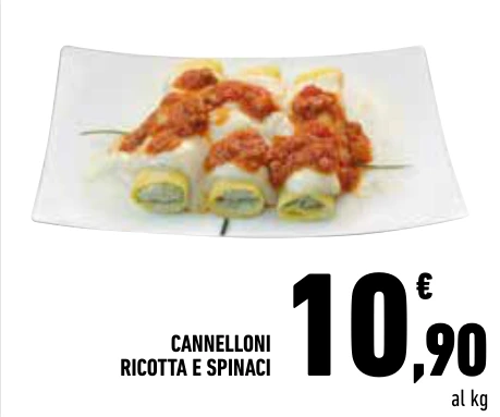 CANNELLONI RICOTTA E SPINACI