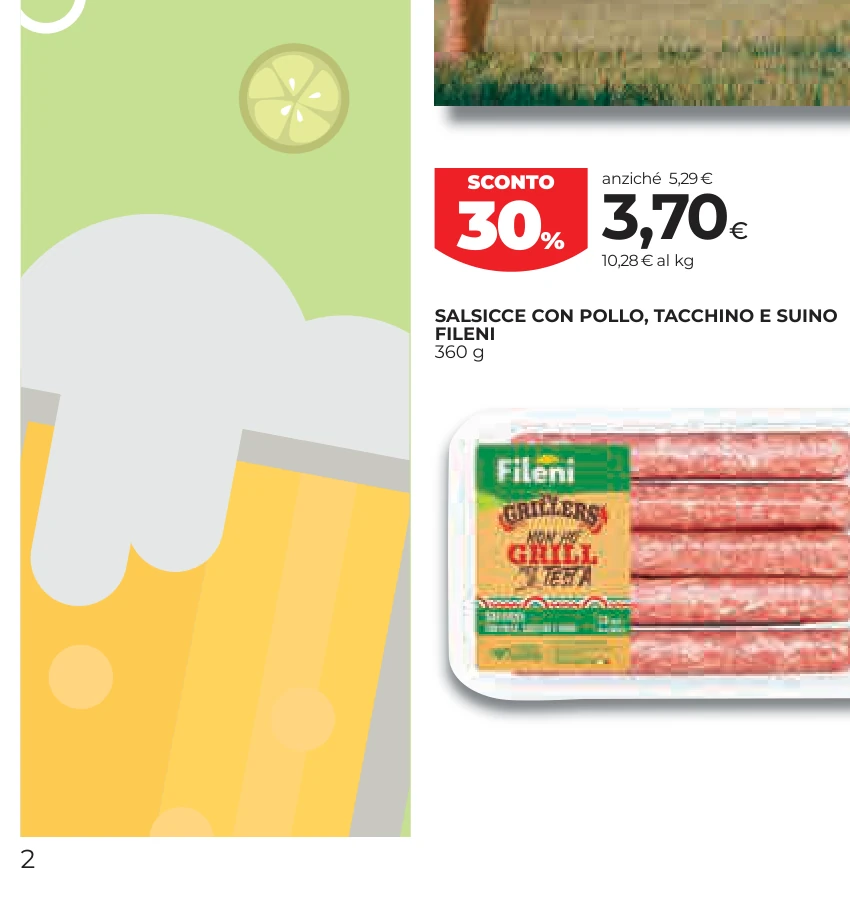 SALSICCE CON POLLO, TACCHINO E SUINO FILENI
