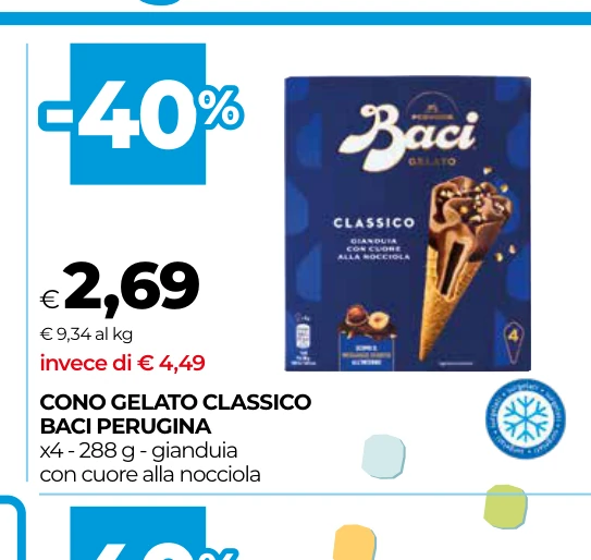 CONO GELATO CLASSICO BACI PERUGINA