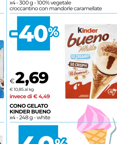 CONO GELATO KINDER BUENO