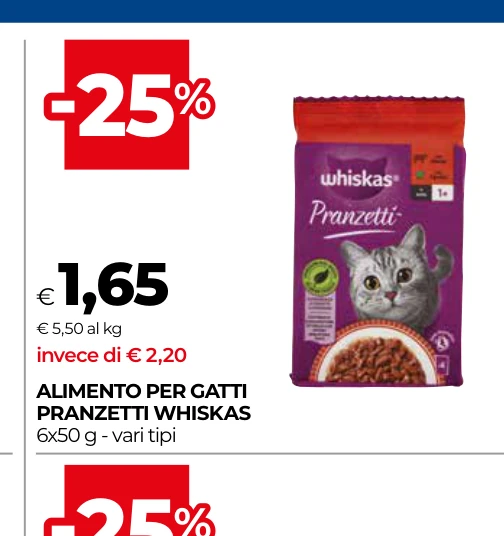ALIMENTO PER GATTI PRANZETTI WHISKAS