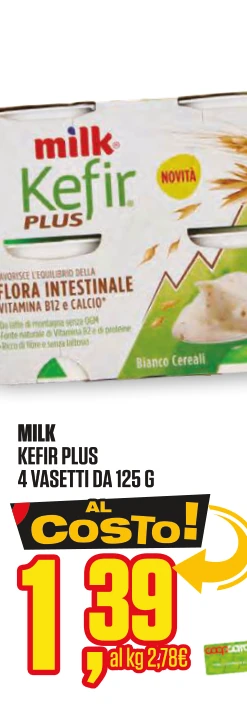 MILK KEFIR PLUS 4 VASETTI DA 125 G