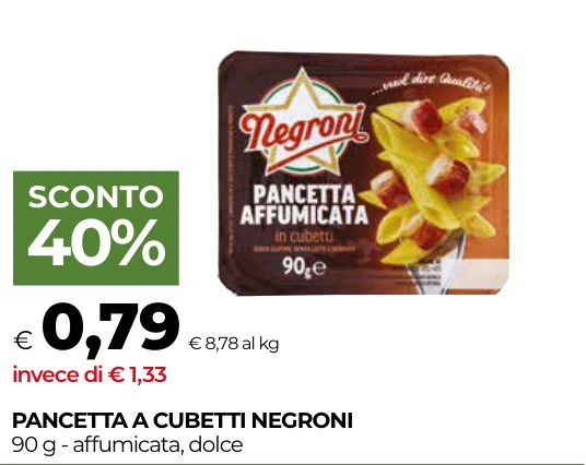 PANCETTA A CUBETTI NEGRONI
