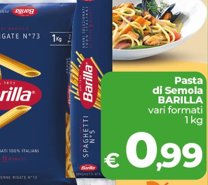 Pasta di Semola BARILLA vari formati