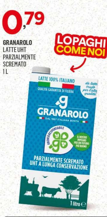 GRANAROLO LATTE UHT PARZIALMENTE SCREMATO
