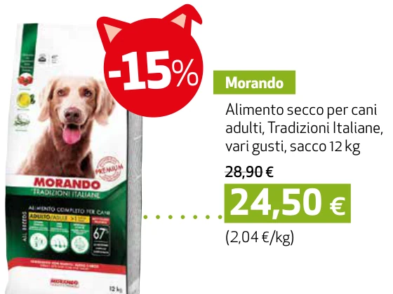 MORANDO ALIMENTO SECCO PER CANI ADULTI TRADIZIONI ITALIANE