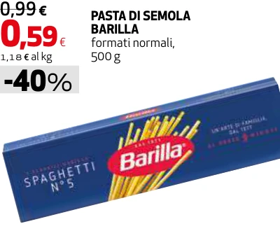 PASTA DI SEMOLA BARILLA