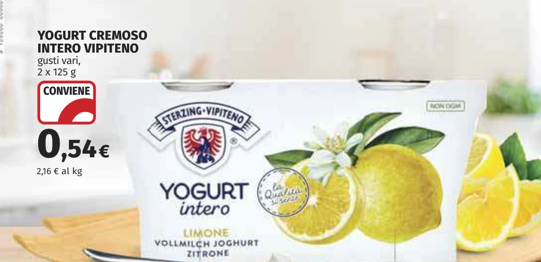 YOGURT CREMOSO INTERO VIPITENO gusti vari,
