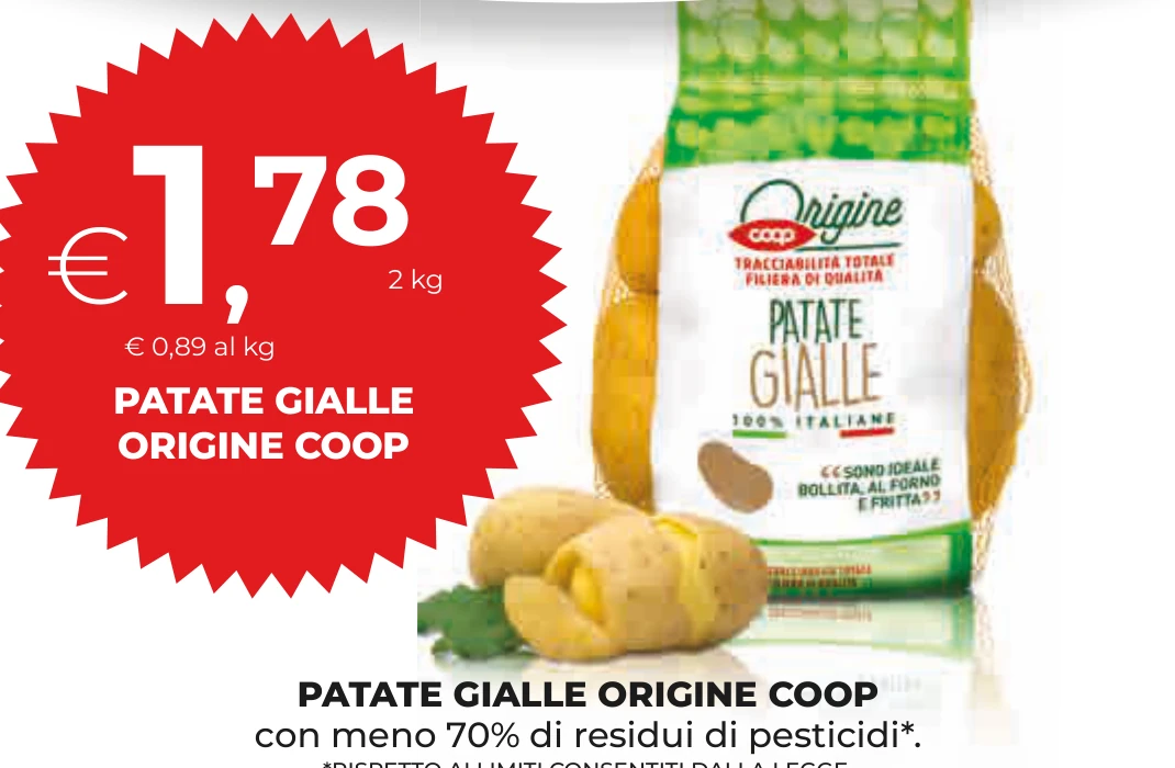 PATATE GIALLE ORIGINE - Coop