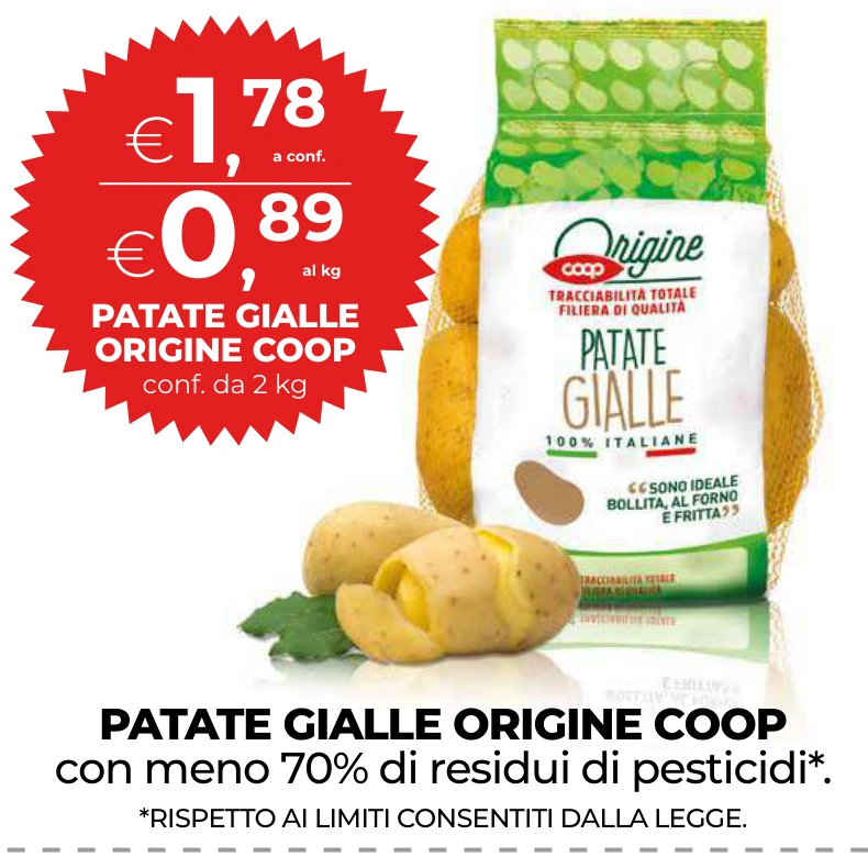 PATATE GIALLE ORIGINE - Coop