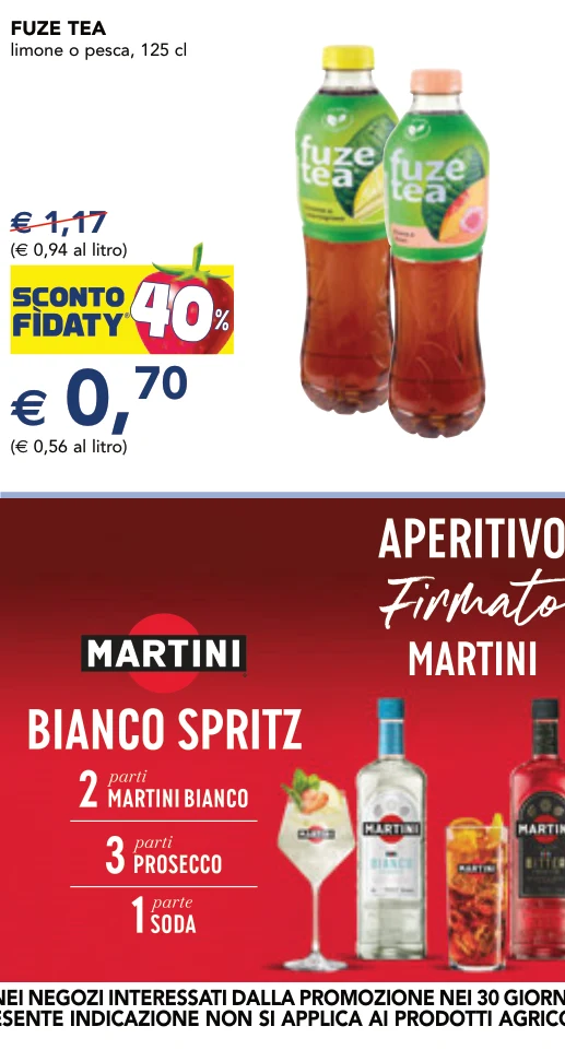 FUZE TEA limone o pesca, 125 cl