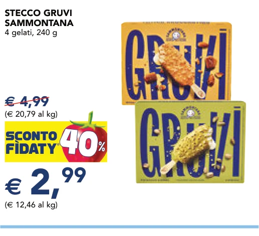 STECCO GRUVI SAMMONTANA 4 gelati, 240 g