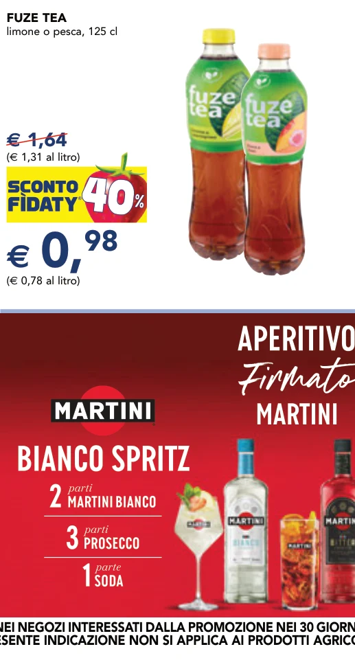 FUZE TEA limone o pesca, 125 cl