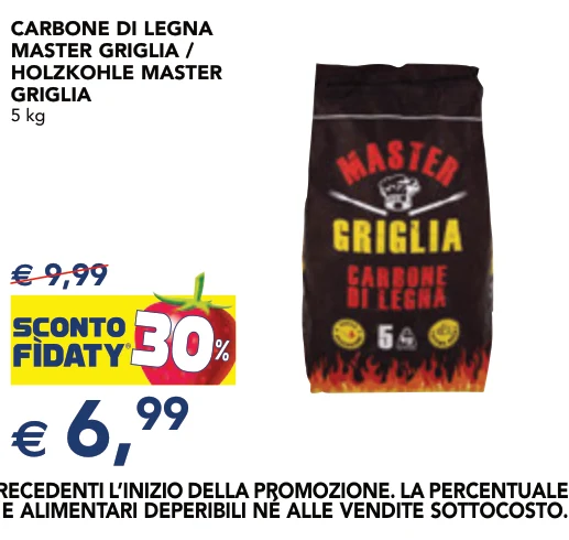 CARBONE DI LEGNA MASTER GRIGLIA / HOLZKOHLE MASTER GRIGLIA 5 kg