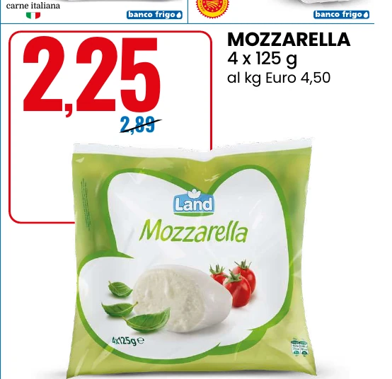 Mozzarella 4 x 125 g