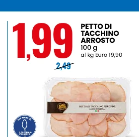 Petto di tacchino arrosto 100 g