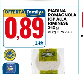 Piadina romagnola IGP alla riminese 350 g