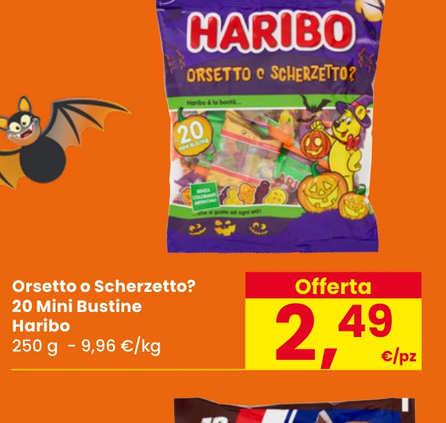 Haribo Orsetto o Scherzetto 20 mini bustine 250 g
