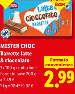 Barrette latte & cioccolato - Mister Choc
