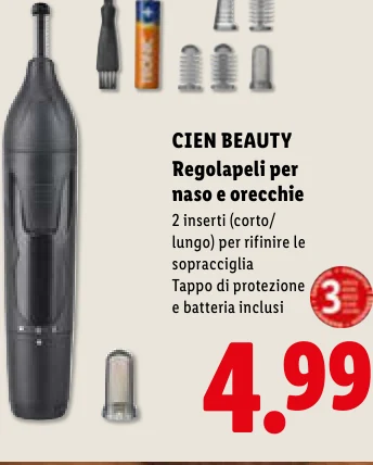 BEAUTY Regolapeli per naso e orecchie - Cien