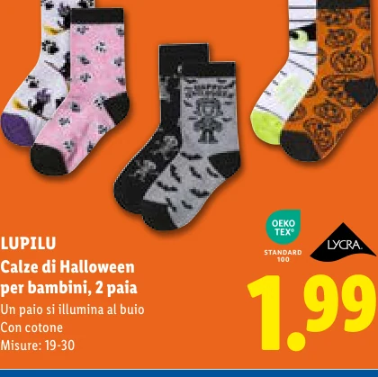 Calze di Halloween per bambini, 2 paia - Lupilu