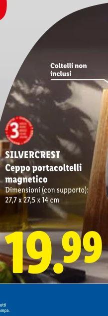 Ceppo portacoltelli magnetico - Silvercrest