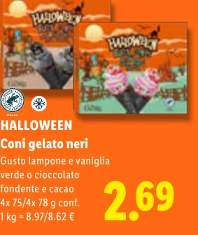 Coni gelato neri - Halloween