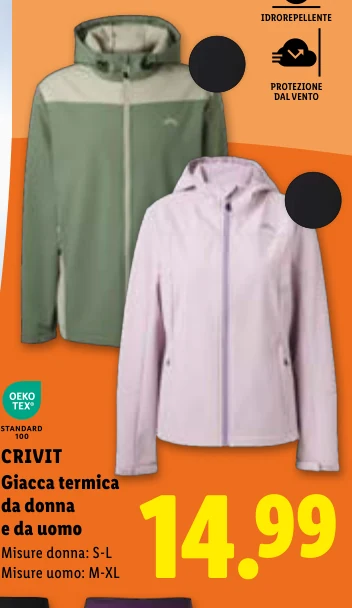 Giacca termica da donna e da uomo - Crivit