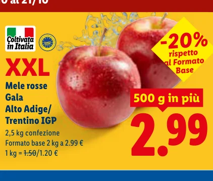 Mele rosse Gala Alto Adige Trentino IGP
